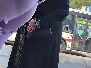 Epic fit ass made voyeur go into the bus Picture 1