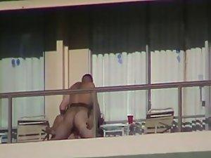 Incredible sex caught on a balcony