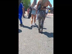 Following her soft booty in jaguar leggings Picture 4