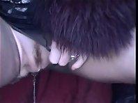 Punk girl pissing in front of a guy Picture 5