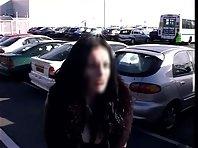 Punk girl pissing in front of a guy Picture 6