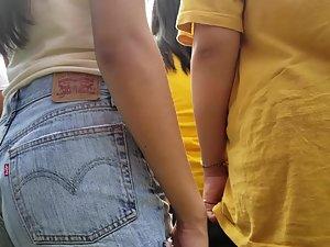 Skinny ass can't fill up loose shorts Picture 7