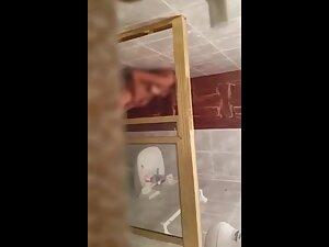 Window peep on girl looking at herself during masturbation Picture 6