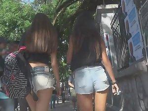 Double trouble teens in sexy shorts Picture 2