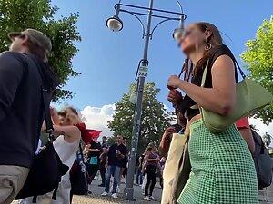 Slutty top is showing nice chunks of her boobs Picture 6