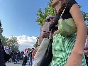 Slutty top is showing nice chunks of her boobs Picture 8