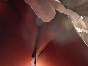 Sexy blonde girl followed into the bus Picture 3