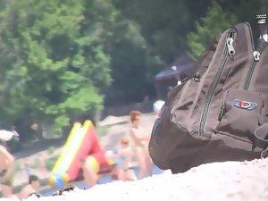 Nudist girl's boobs groped by a guy Picture 2