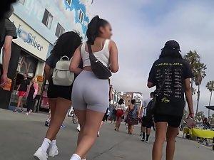 Big young bubble butt wiggles down the street Picture 2