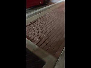 Party girl's tiny tits peeking through her white top Picture 1