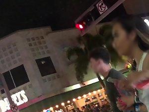 Party girl's tiny tits peeking through her white top Picture 7