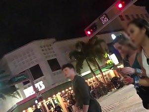 Party girl's tiny tits peeking through her white top Picture 8