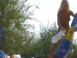 Nudists playing around on the beach Picture 5