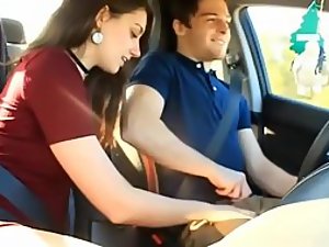 Blowjob while he is driving the car
