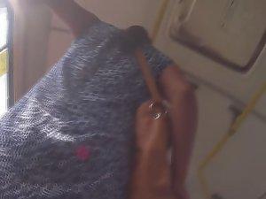 Peeping under housemaid's skirt Picture 2