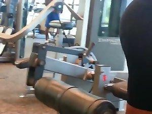 Muscular woman's ass doing a workout Picture 2