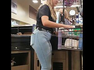 Cute shorty that works at the supermarket Picture 6