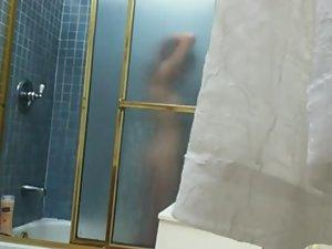 Brother secretly films naked sister in shower Picture 7