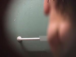 Peeping on wet hairy pussy in shower Picture 6