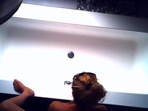 Hidden camera caught her getting off with two dildos Picture 6