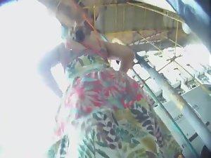 Sneaky upskirt view on the street Picture 2