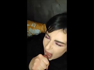 Girlfriend loves to suck dick while wearing lots of makeup Picture 3
