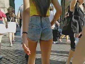 Incredible trio of teens in booty shorts Picture 6