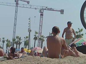 Checking out nudist woman's tattoo Picture 8