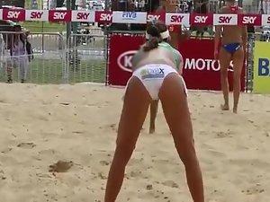Perfect tight ass of a volleyball girl