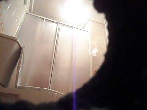 Spying on friend's very hairy pussy Picture 3