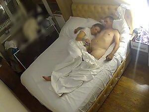 Spying on foreplay in bedroom and unplanned delay Picture 6