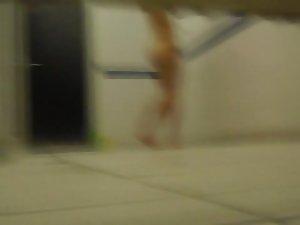 Spying on gorgeous naked teen in the shower room Picture 6