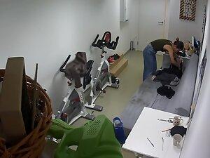 Spying on fit girl's small tits and tattoo Picture 1