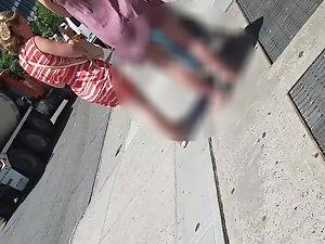 It is destiny for wind to show her ass in upskirt Picture 4