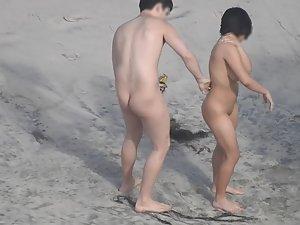 Nice exotic nudist woman gets oiled by husband Picture 1