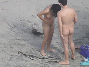 Nice exotic nudist woman gets oiled by husband Picture 5