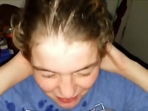 Quick ride and funny cum facial on teen face Picture 5