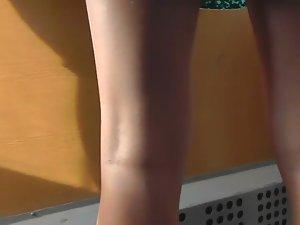 Loose wet panties seen in an upskirt Picture 7