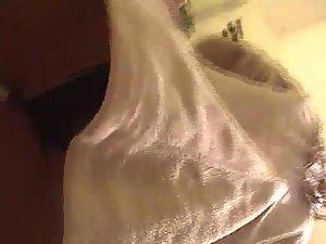 Nice butt under a white short skirt Picture 3