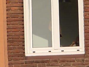 Glimpses of hot naked neighbor in window Picture 2