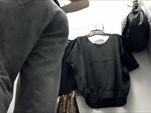 Peeped as she poses herself in a mirror Picture 2