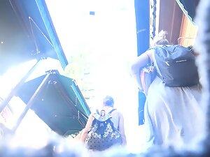 Upskirts of two girls that look like they are twins Picture 6