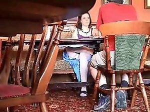 Pussy peeking out at during a date