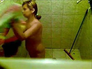 Sexy woman spied naked under a shower Picture 6
