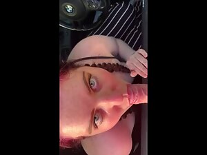 Chubby girl sticks her head out to suck dick Picture 1