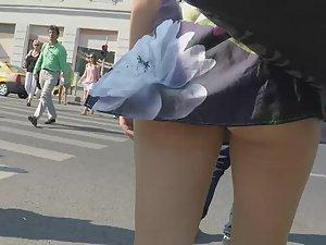 Summer breeze reveals ass cheeks Picture 7