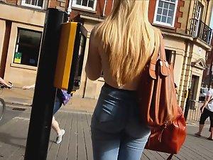 Unbelievable woman with long blond hair