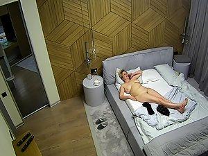 Peeping on naked mother in bedroom Picture 5