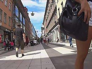 Wedgie in tight ass of a hot blonde Picture 1