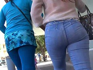 Following and checking out big ass in jeans Picture 5